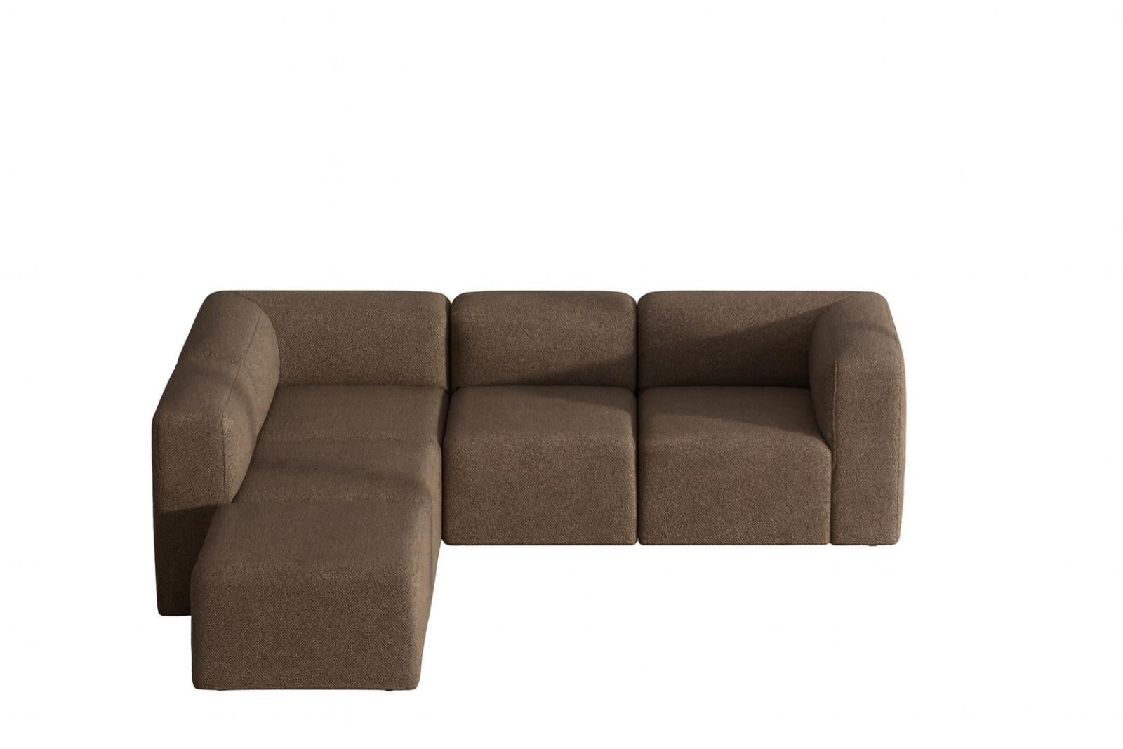 Cubic XL sofa szezląg prawy lub lewy brązowe.
