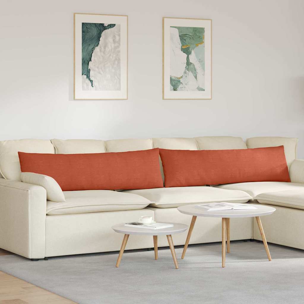 Poduszki na sofę 2 pcs Czerwono-pomarańczowy 145 x 40 cm vidaXL
