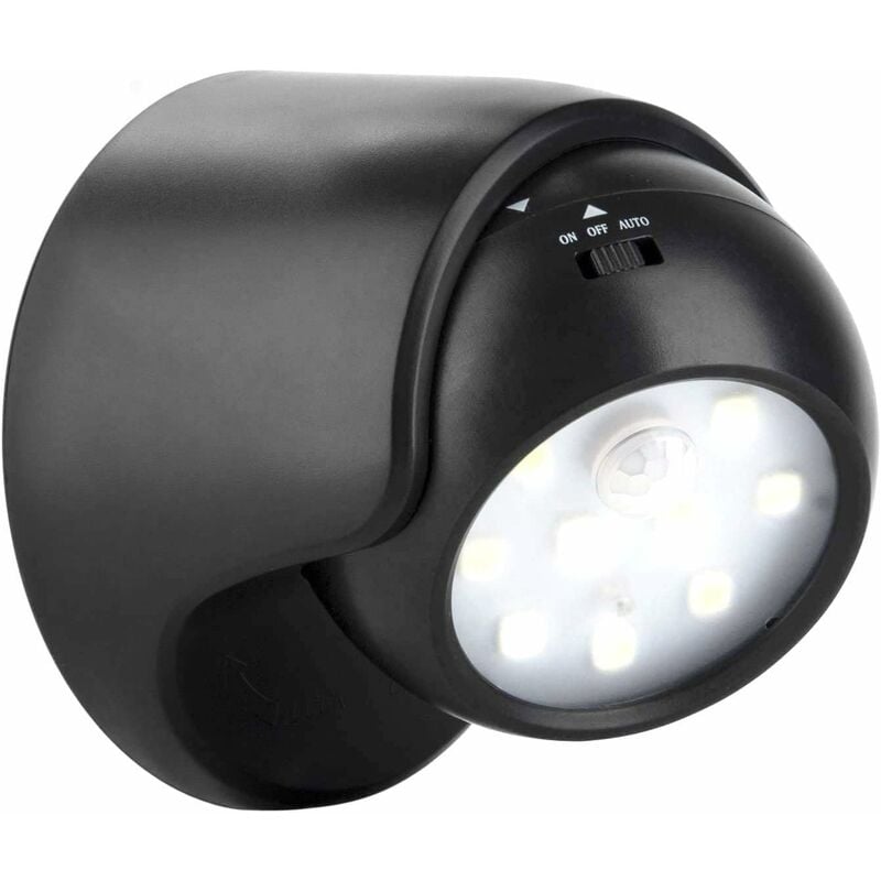 Spot LED na zewnątrz, spot zewnętrzny z czujnikiem ruchu, projektor LED zewnętrzny bezprzewodowy, obrót i nachylenie o 360 stopni