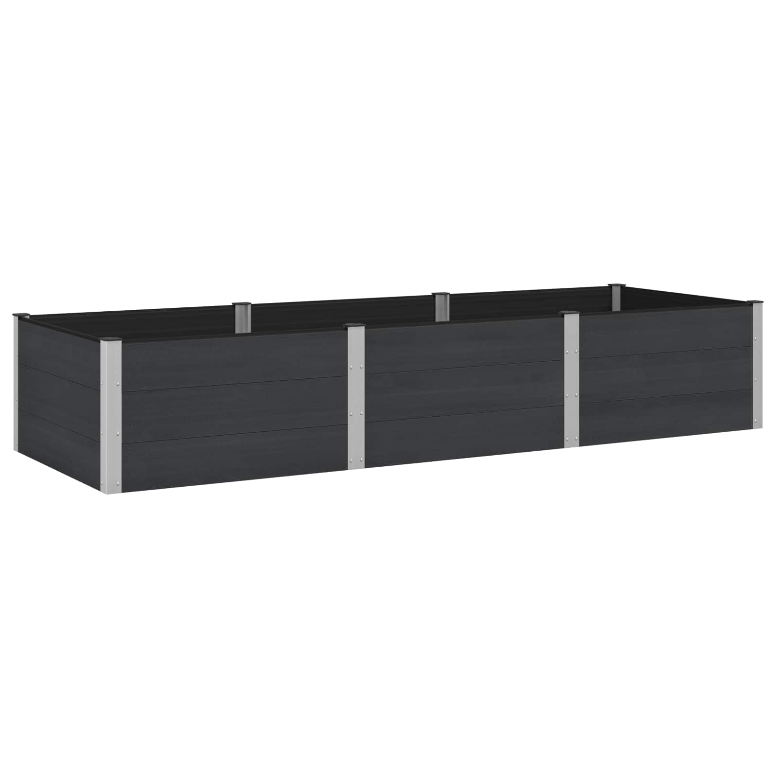 Podniesiona rabata ogrodowa Czarny 300 x 100 x 54 cm