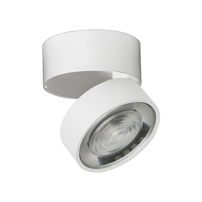 Otwór - lampa ścienna/sufitowa LED 13W, 3000K CRI90, IP20, optyka 38°, ściemnialna, aluminium, wykończenie białe/białe - Rossini Group