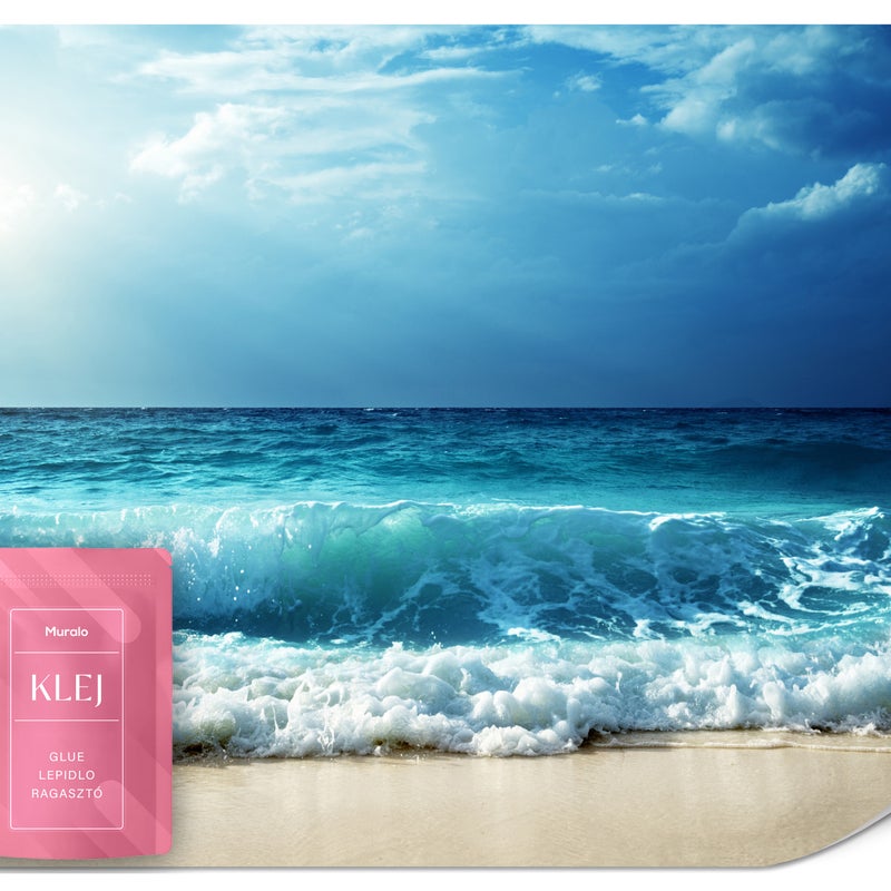 FOTOTAPETA DO SYPIALNI WZBURZONY OCEAN MORZE PLAŻA PEJZAŻ NATURA 3D 100x70
