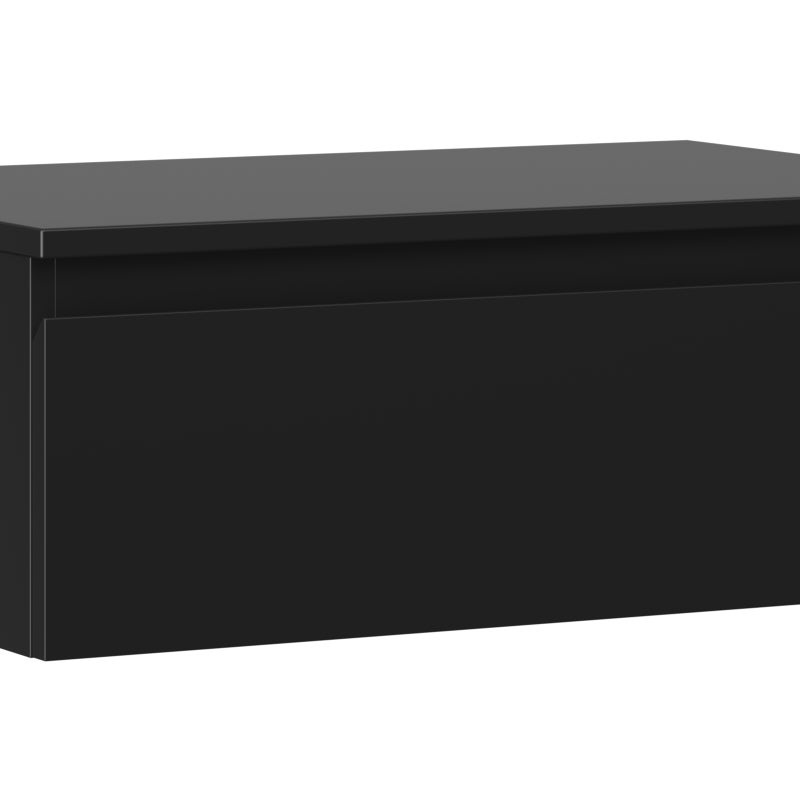 Mexen Orio szafka łazienkowa podumywalkowa 70 cm z blatem, 1 szuflada, czarna mat - 91A10-07023-1-BFC71