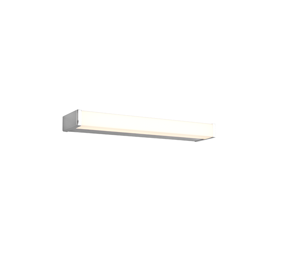Kinkiet ścienny Fabio chromowany biały LED 6W 3000K 700lm do łazienki wym: 3,8 x 42,5 x 42,5 cm akryl IP44 Trio