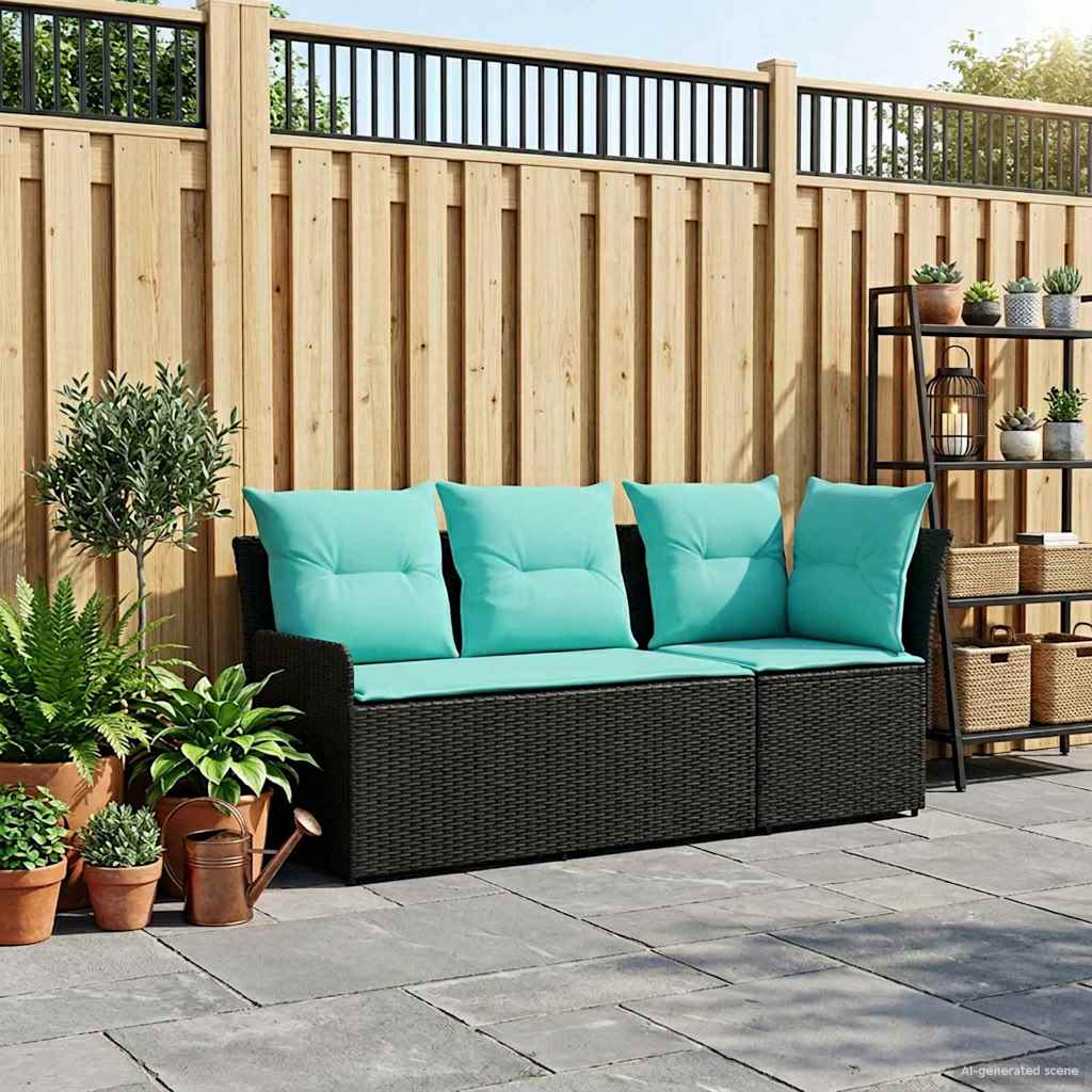 Sofa ogrodowa z podłokietnikami i sofą narożną 2 Sztuka vidaXL