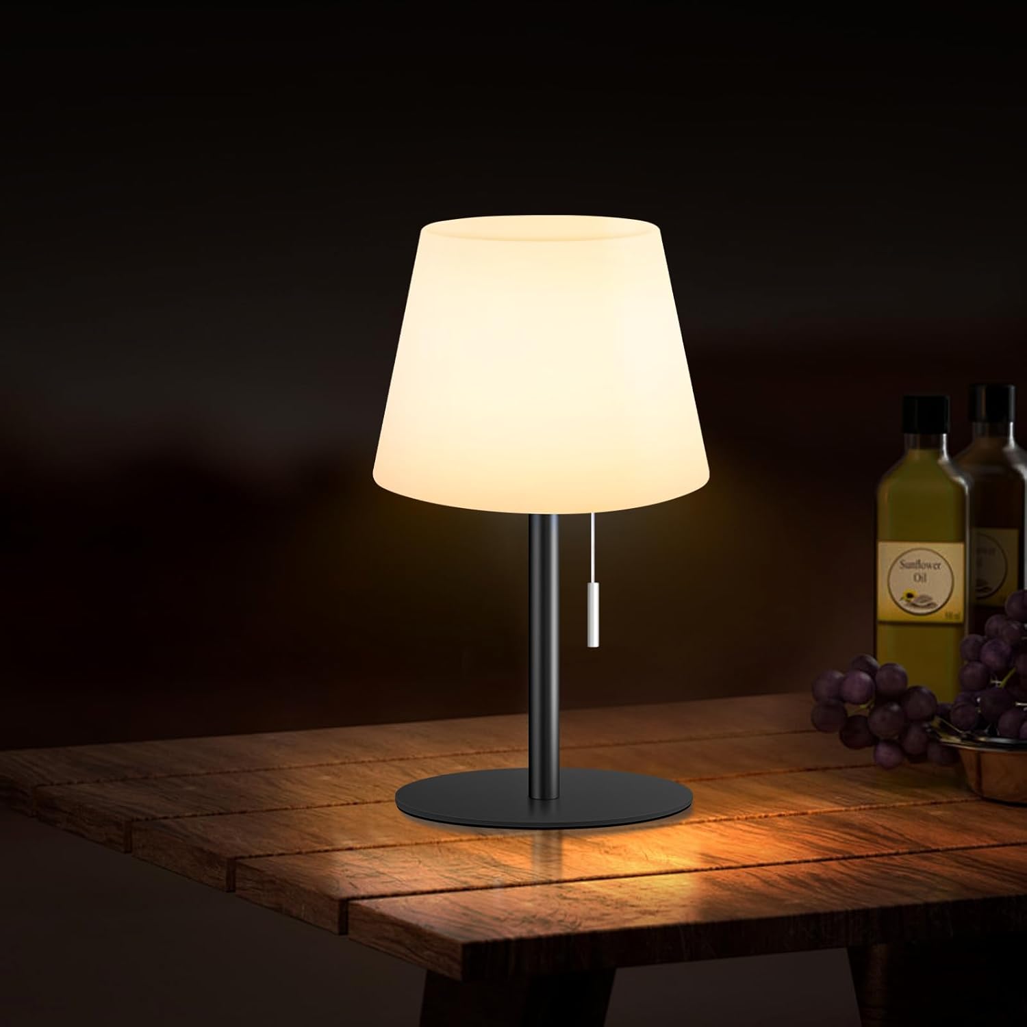 Bezprzewodowa lampa stołowa, 8 kolorów, ciepła biel, ściemnialna, lampa stołowa do użytku na zewnątrz, akumulatorowa, wodoodporna, idealna dekoracja d