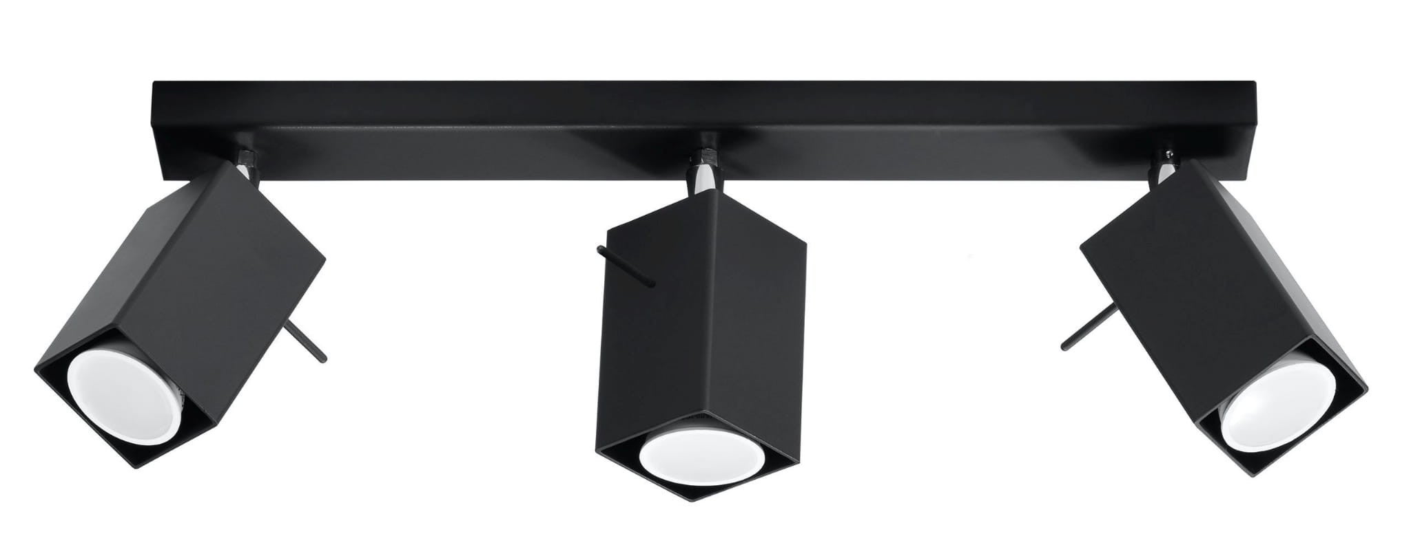 Plafonnier Acier Noir GU10 3 Merida