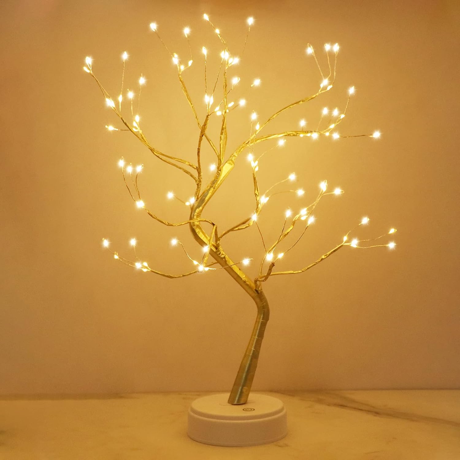 Lampki choinkowe LED, ciepłe białe lampki choinkowe, regulowane lampki choinkowe, 108 diod LED, do dekoracji weselnych, zasilane przez USB/baterię