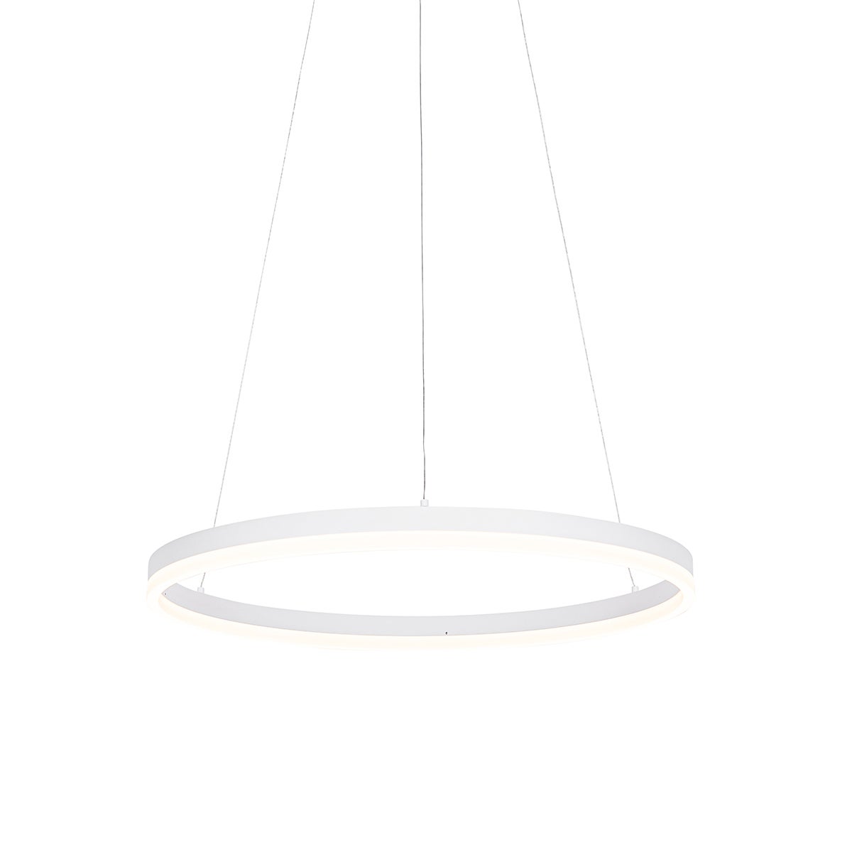 Qazqa designerski lampa wisząca do stołu jadalnego - Anello - biały, okrągły, led zintegrowana 40w zestawie, Integrated led