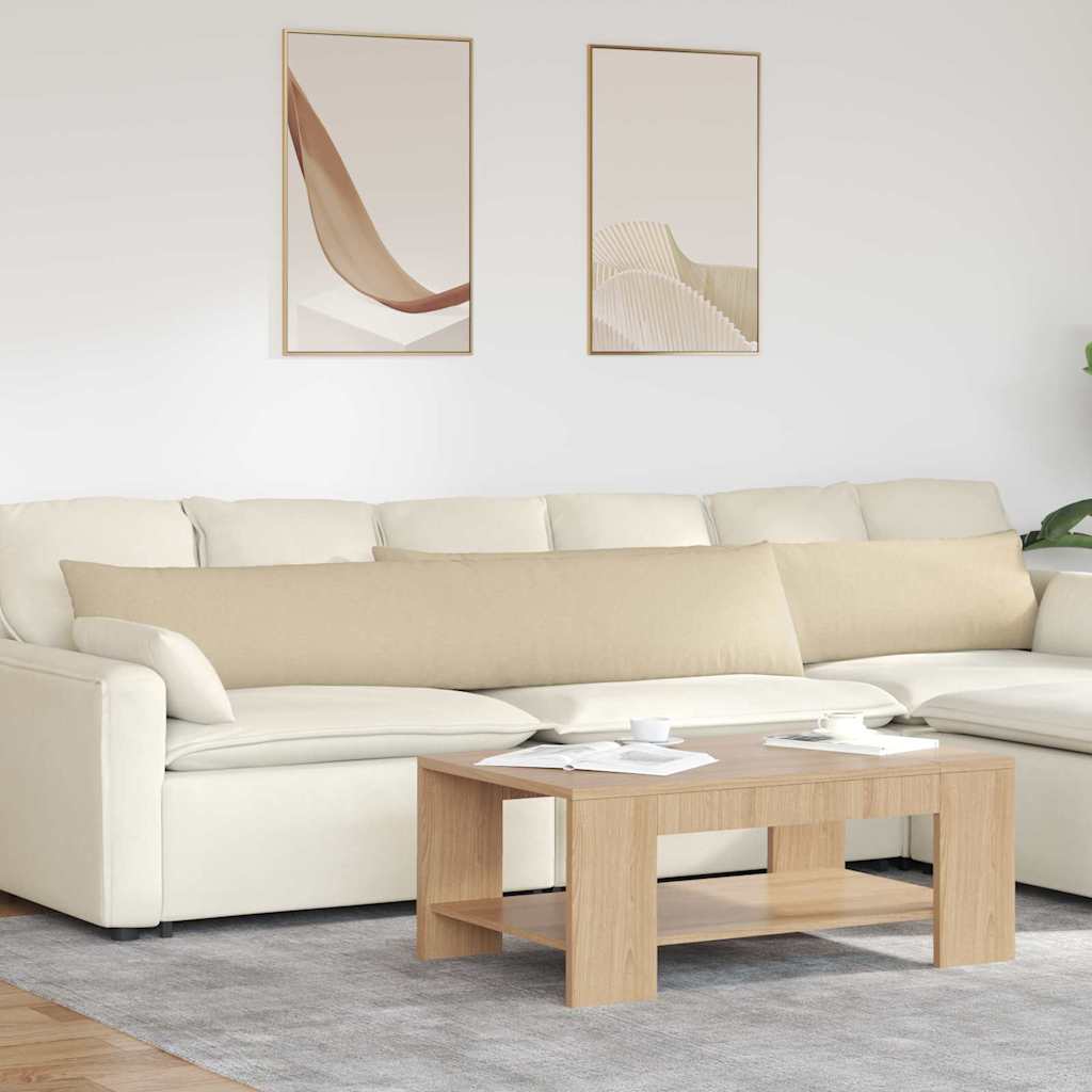 Poduszki na sofę 2 pcs Kremowy 200 x 40 cm tkanina vidaXL