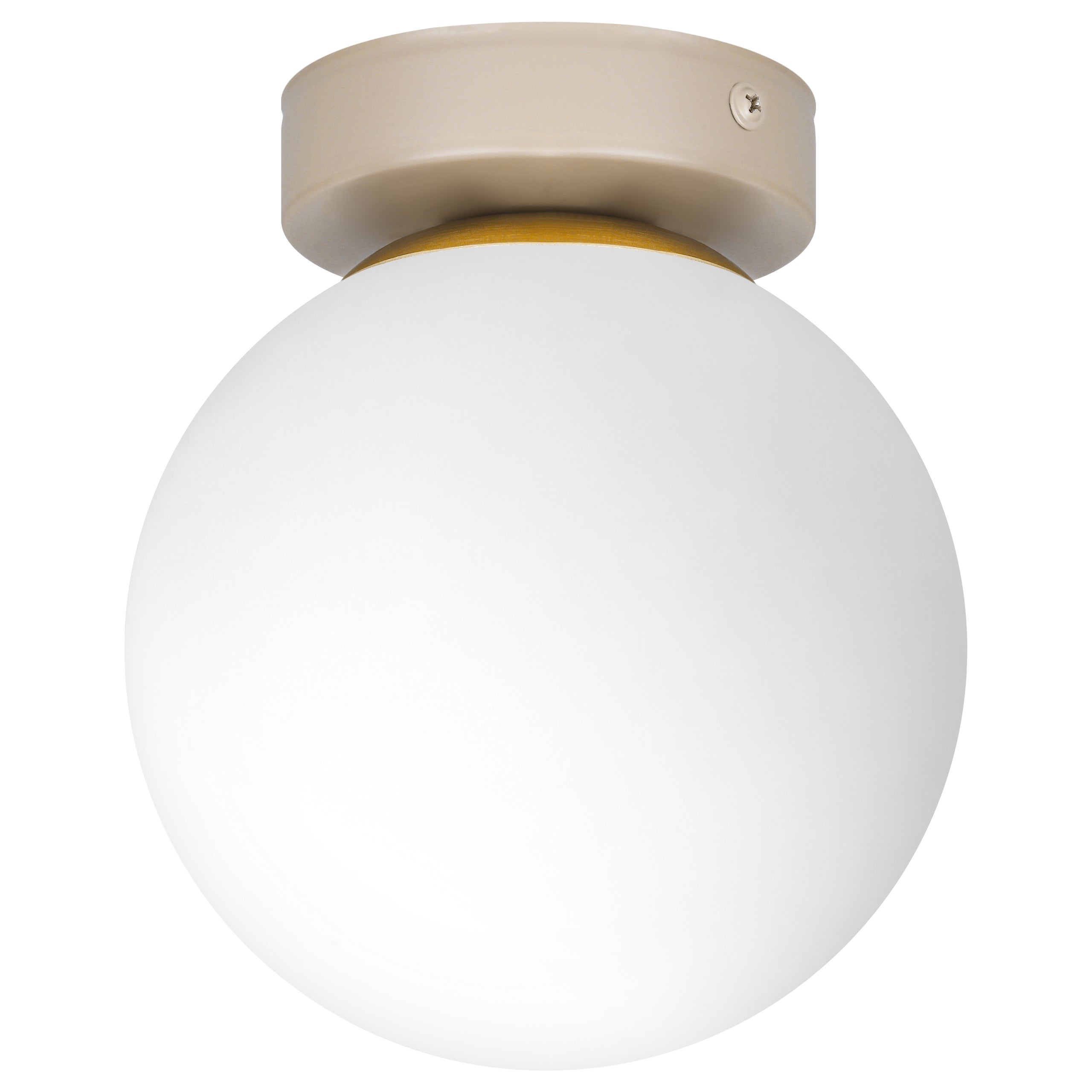 Lampa sufitowa szklana kula LED E27 Bali 15cm kinkiet sufitowy wiszący oprawa beżowa złota MasterLED