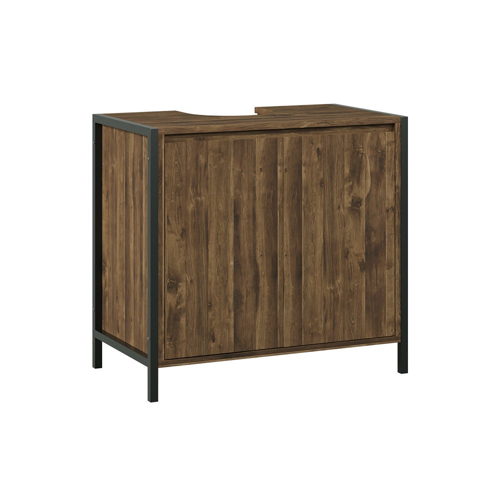Vicco Szafka pod umywalkę Naola, Dąb/czarny, 70 x 65 cm z 2 zamkniętymi schowkami