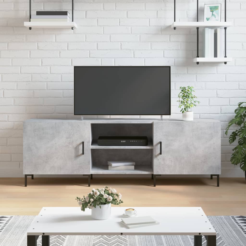 vidaXL Szafka TV, szarość betonu, 150x30x50 cm