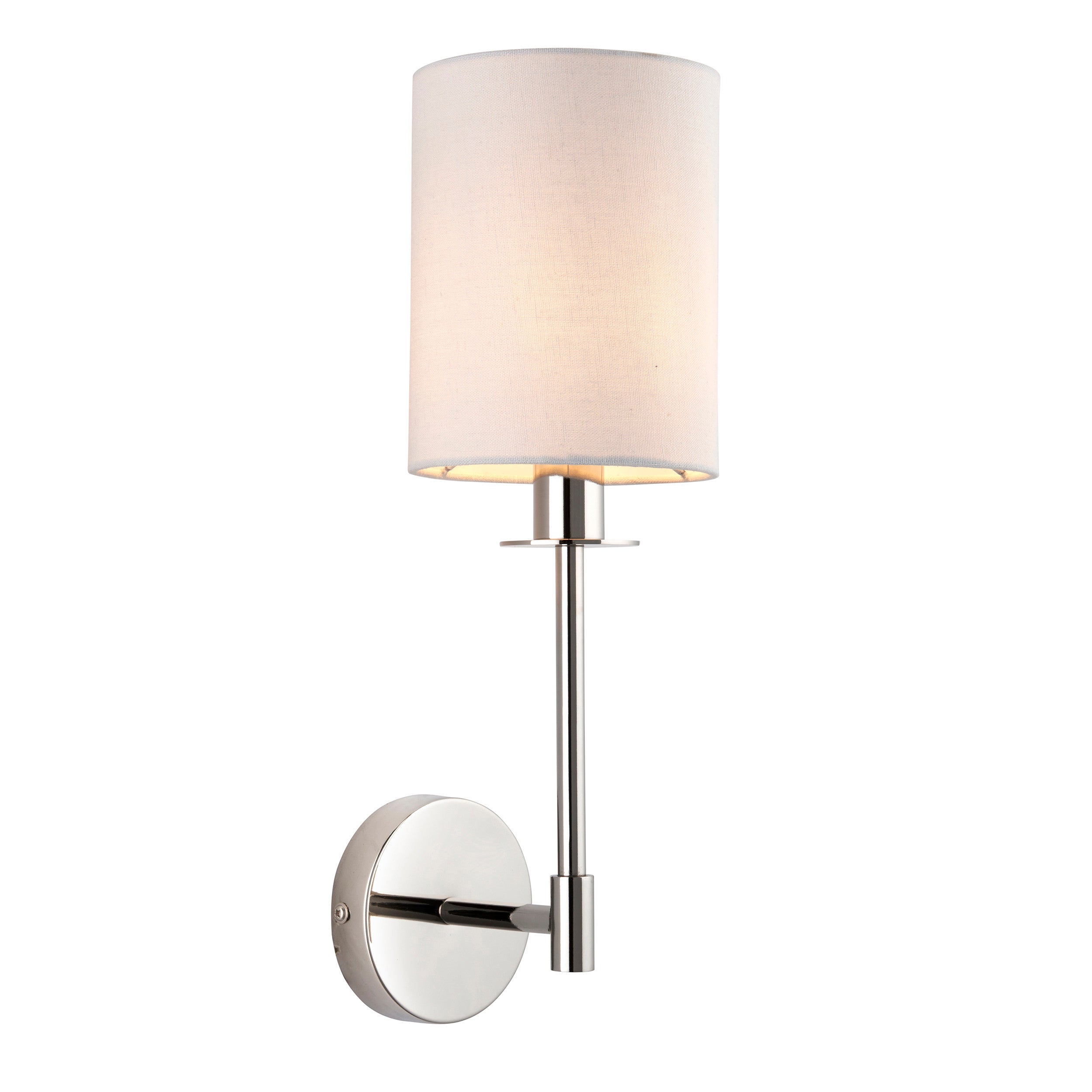 Kinkiet ścienny minimalistyczny niklowy cylindryczny abażur 1xE14 6W SANCERRE Endon