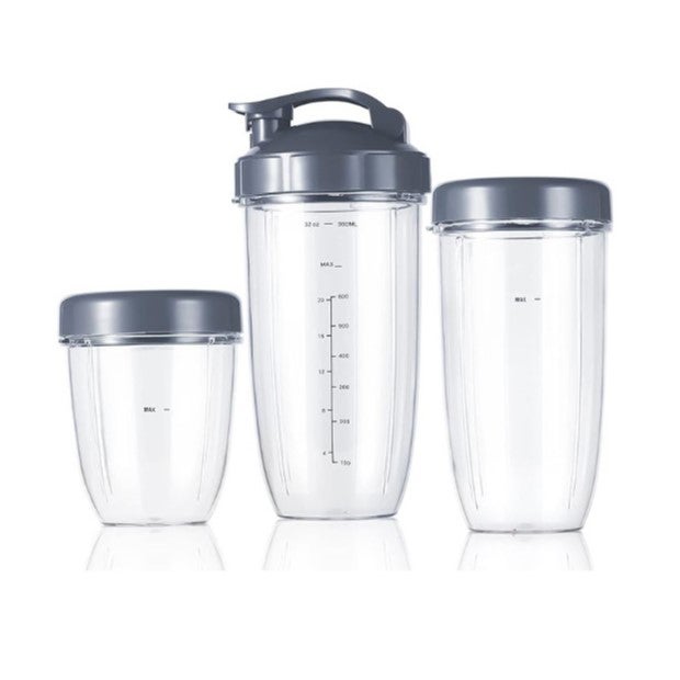 Zestaw wymienny - Zawiera kubek o pojemności 940 ml, pokrywkę, pokrywę świeżości oraz uszczelkę, kompatybilny z NutriBullet 600/900 W