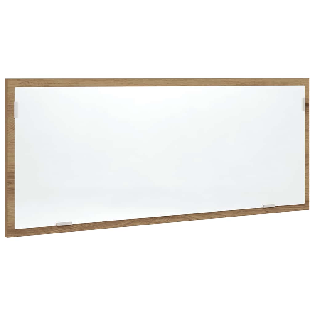 Lustro łazienkowe z LED, dąb artisan, 100x8,5x37 cm