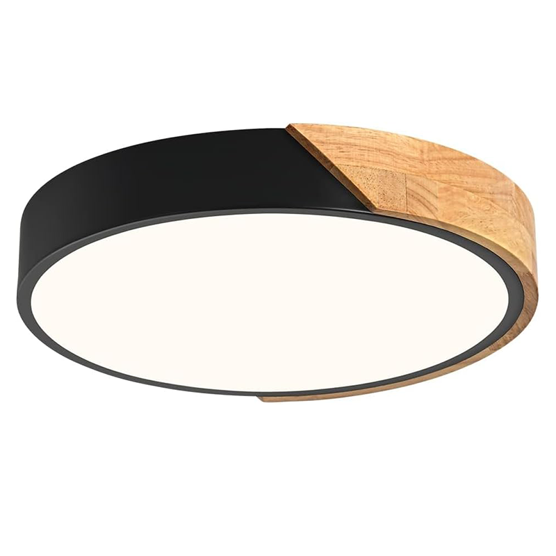 Lampa sufitowa LED do salonu, przedpokoju, sypialni, średnica 30 cm, kolor czarny