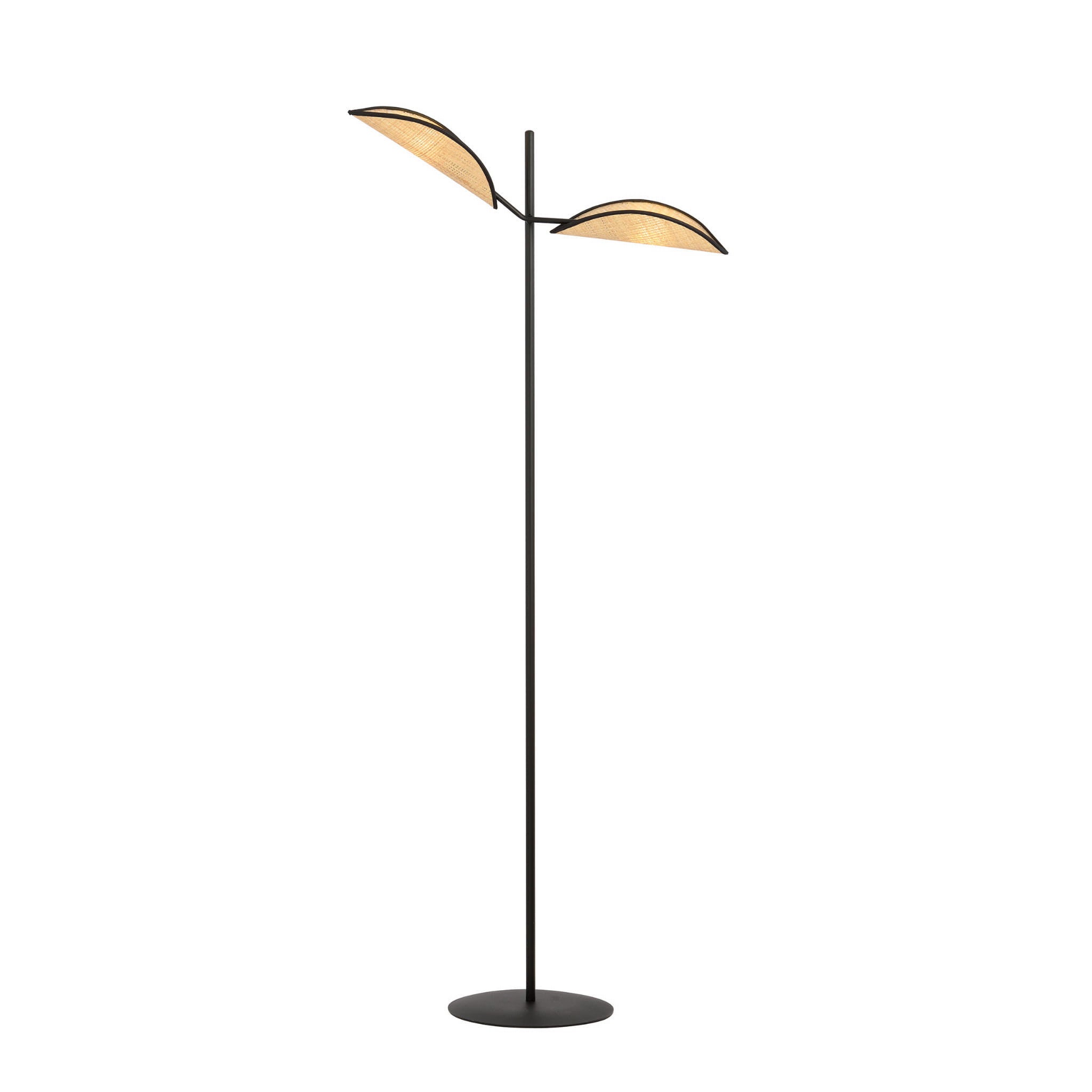 Lampa podłogowa VENE czarno-beżowa 2xE14x10W metal wym:150x69x20cm IP20 Emibig