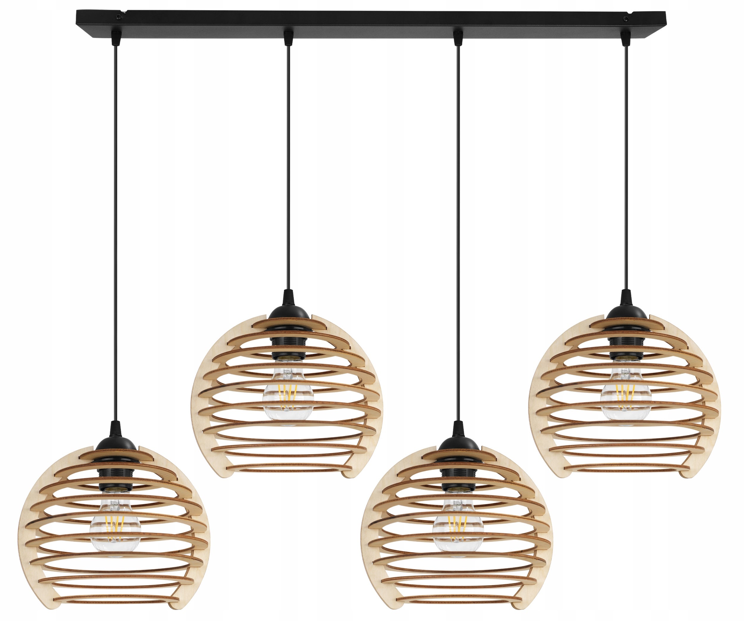 Lampa sufitowe wisząca Light Home LH Timber 4x E27 60W czarny