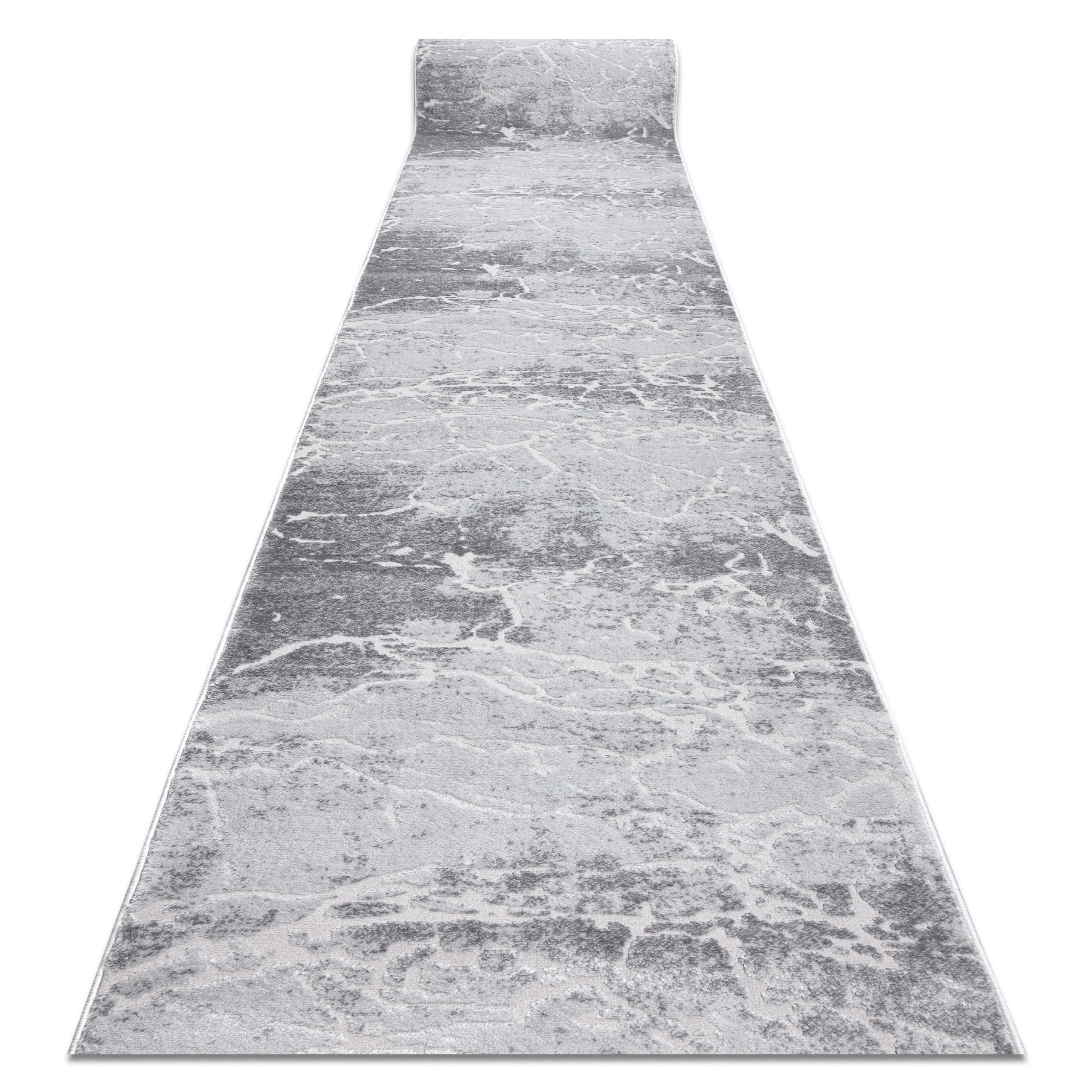 Chodnik Strukturalny MEFE 6182 dwa poziomy runa szary 70 cm 70x740 cm
