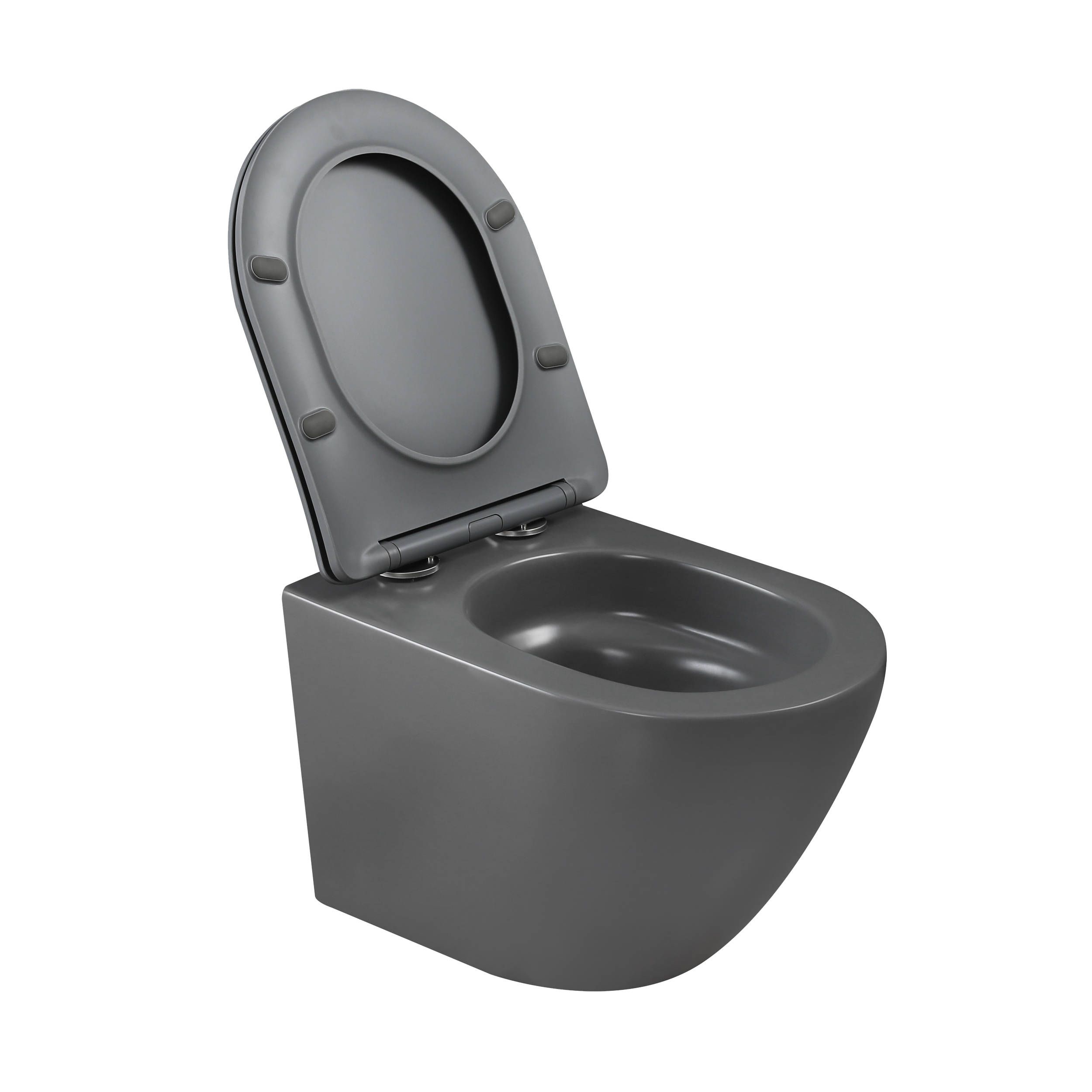Miska WC Wisząca Musza Klozetowa Podwieszana System QFS INVENA Tavro Szara 1 szt.