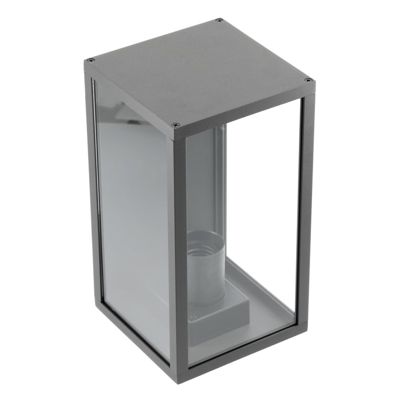 Lampa ogrodowa VENTANA-AU, E27 max 20W, kinkiet prosty górny, czarna, IP54 – GTV LIGHTING