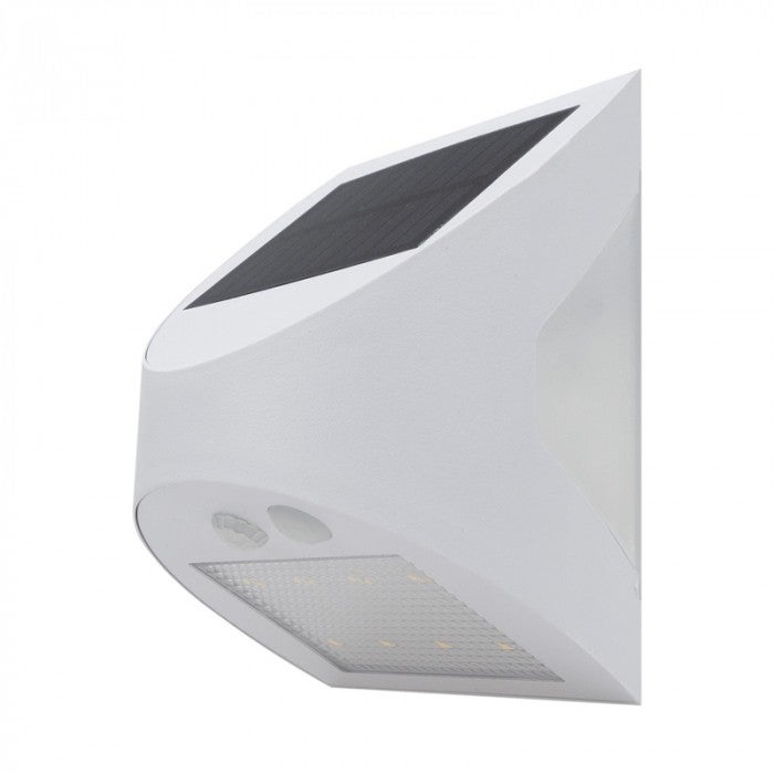 Kinkiet solarny LED czujnik PIR i zmierzchu biały 3W neutralna 30015lm tworzywo sztuczne wym:13x10,5x8cm IP54 Ecolight