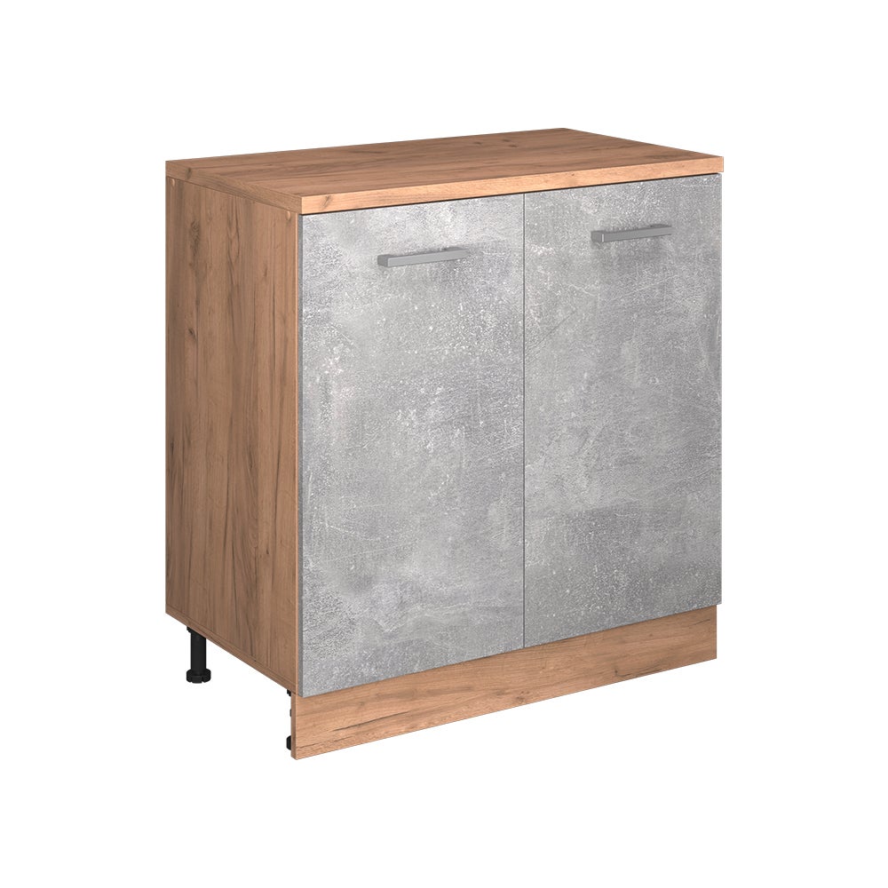 Vicco Szafka rozszerzająca Rion, Beton/Dąb goldkraft, 80 x 46 cm bez skosu z 2 drzwiami