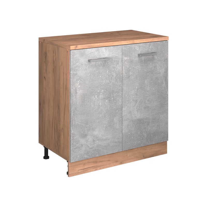 Vicco Szafka rozszerzająca Rion, Beton/Dąb goldkraft, 80 x 46 cm bez skosu z 2 drzwiami