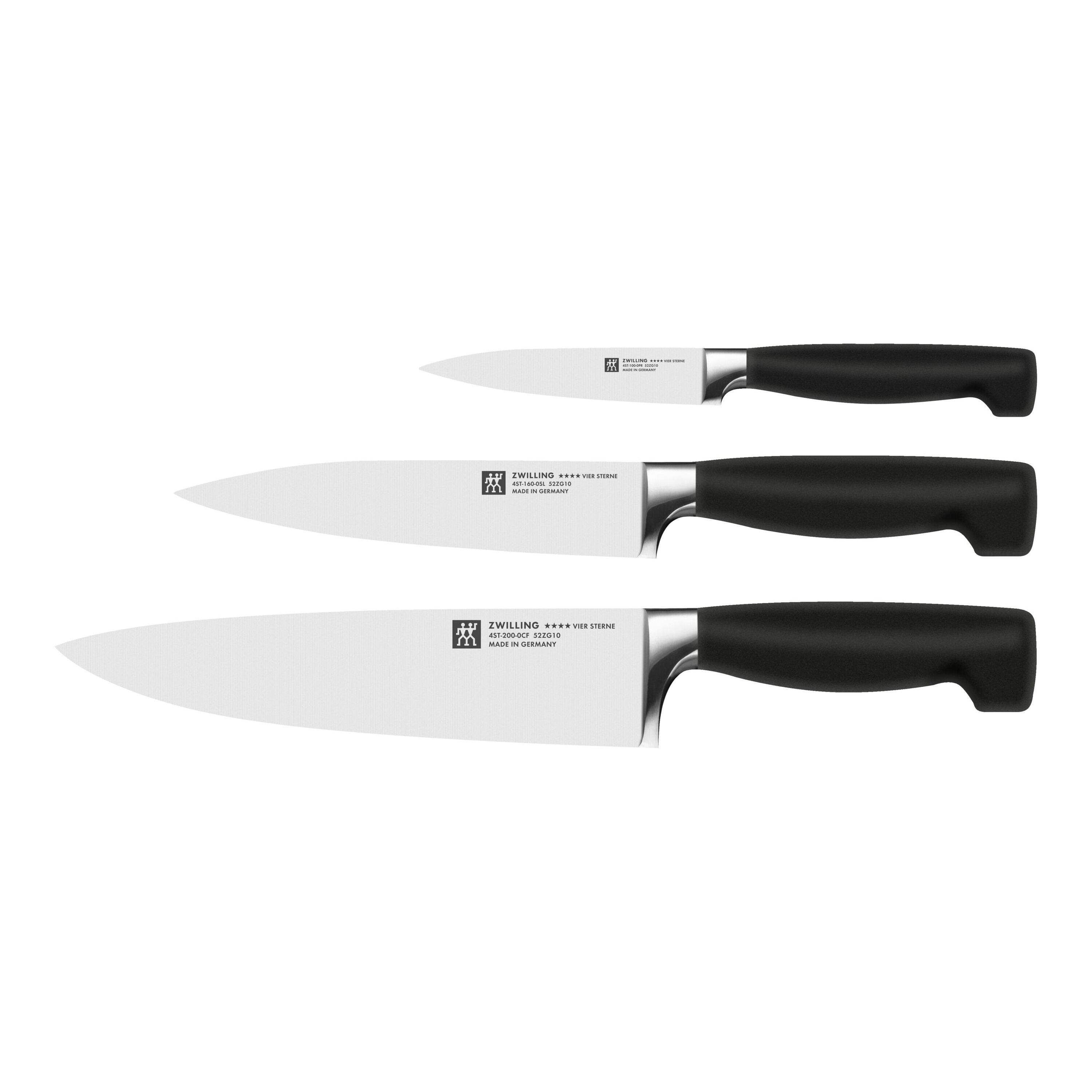 Zwilling 35048-000-0 Zestaw noży, 3-częściowy, Nóż do obierania, Nóż do mięsa, Nóż szefa kuchni (35048-000-0) 3-piece