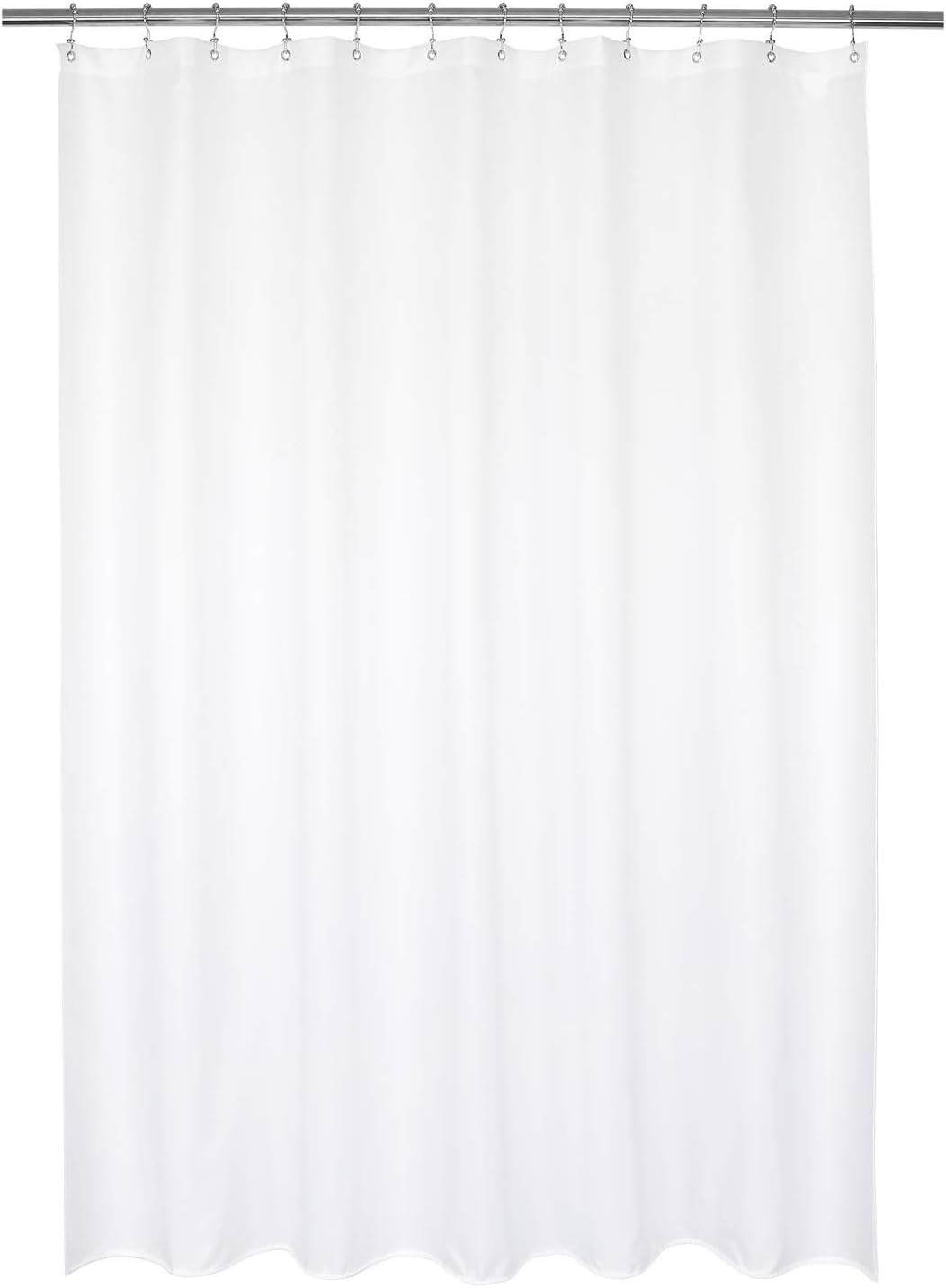 Biała zasłona prysznicowa, wysokiej jakości PEVA, lekka, biała (100 cm x 180 cm)