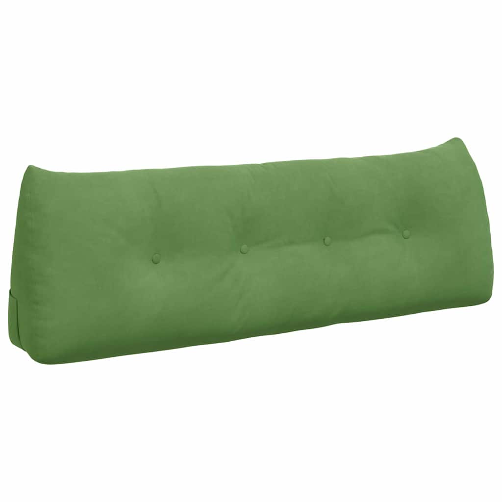 Poduszka na Plecy 50x140 cm Welurowa Jasnozielona do Salonu na Sofę