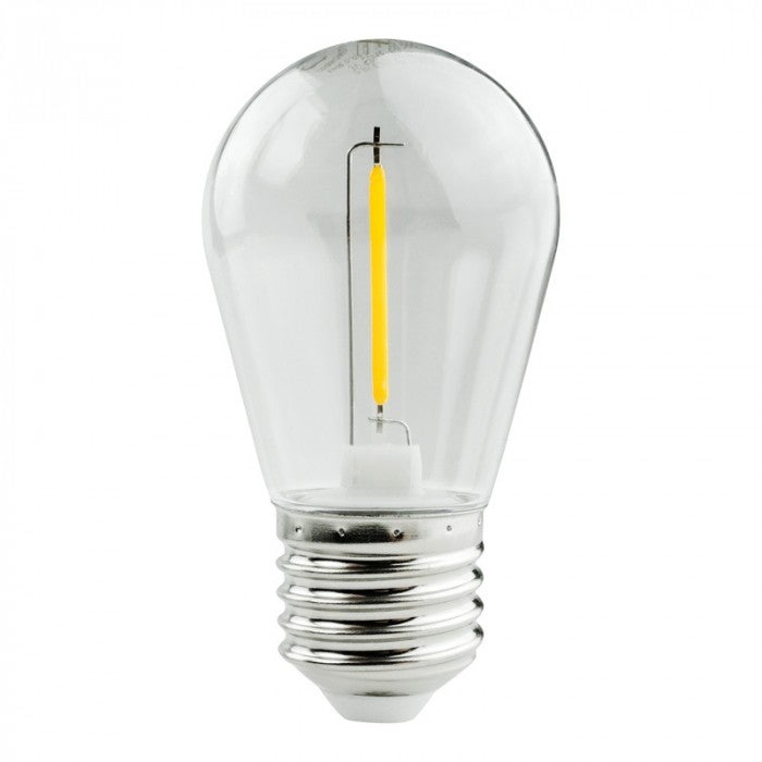 Żarówka LED filamentowa niemrużąca kulista S14 E27 0.3W 2700K niskonapięciowa 3V Ecolight