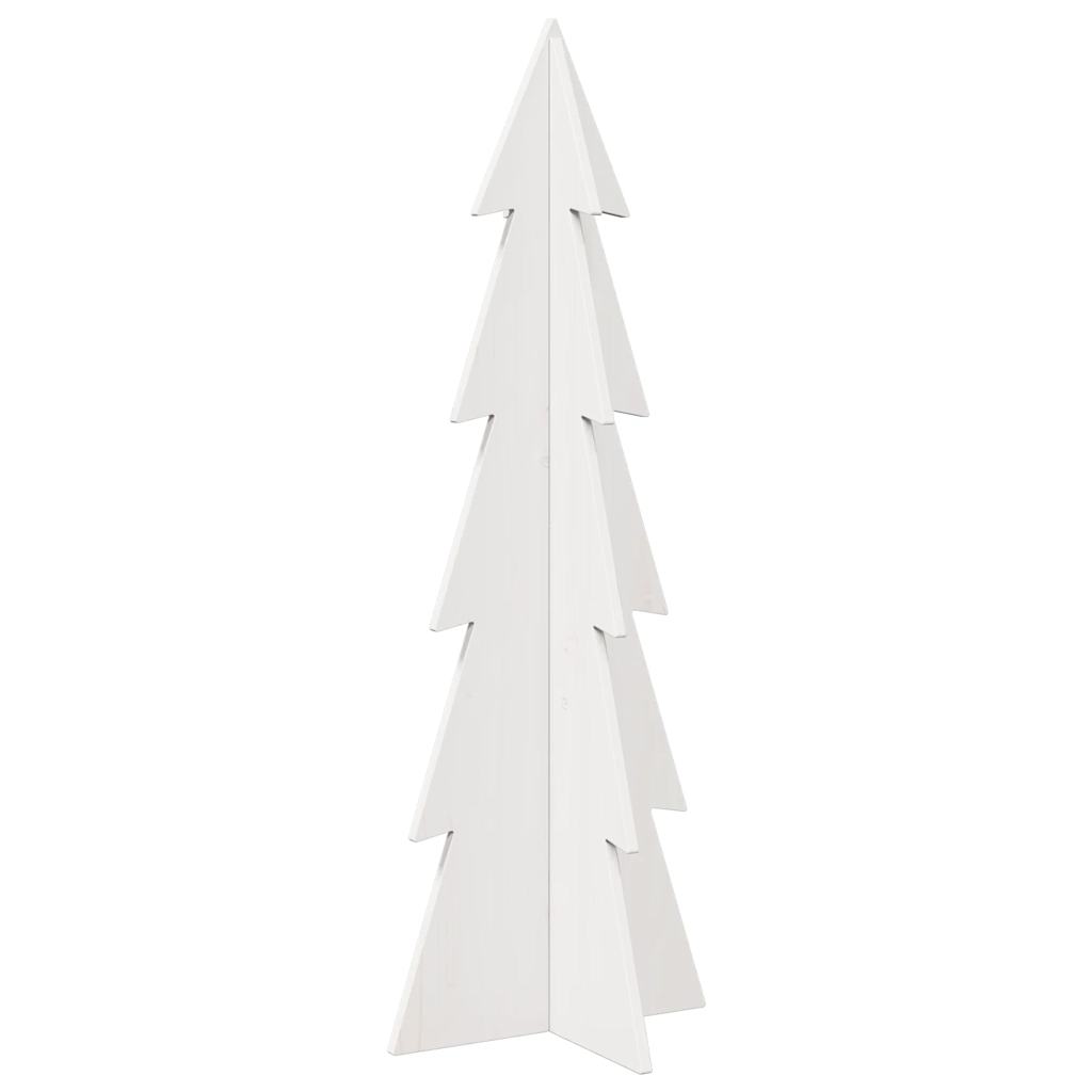 Drewniana choinka do udekorowania biała 112 cm sosnowa