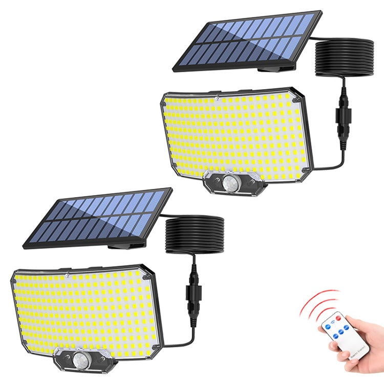 Solarna lampa uliczna LED, lampa solarna z trzema trybami pracy, wodoodporna, do użytku na zewnątrz, lampa solarna do ogrodu/podwórka, 234 diody LED.