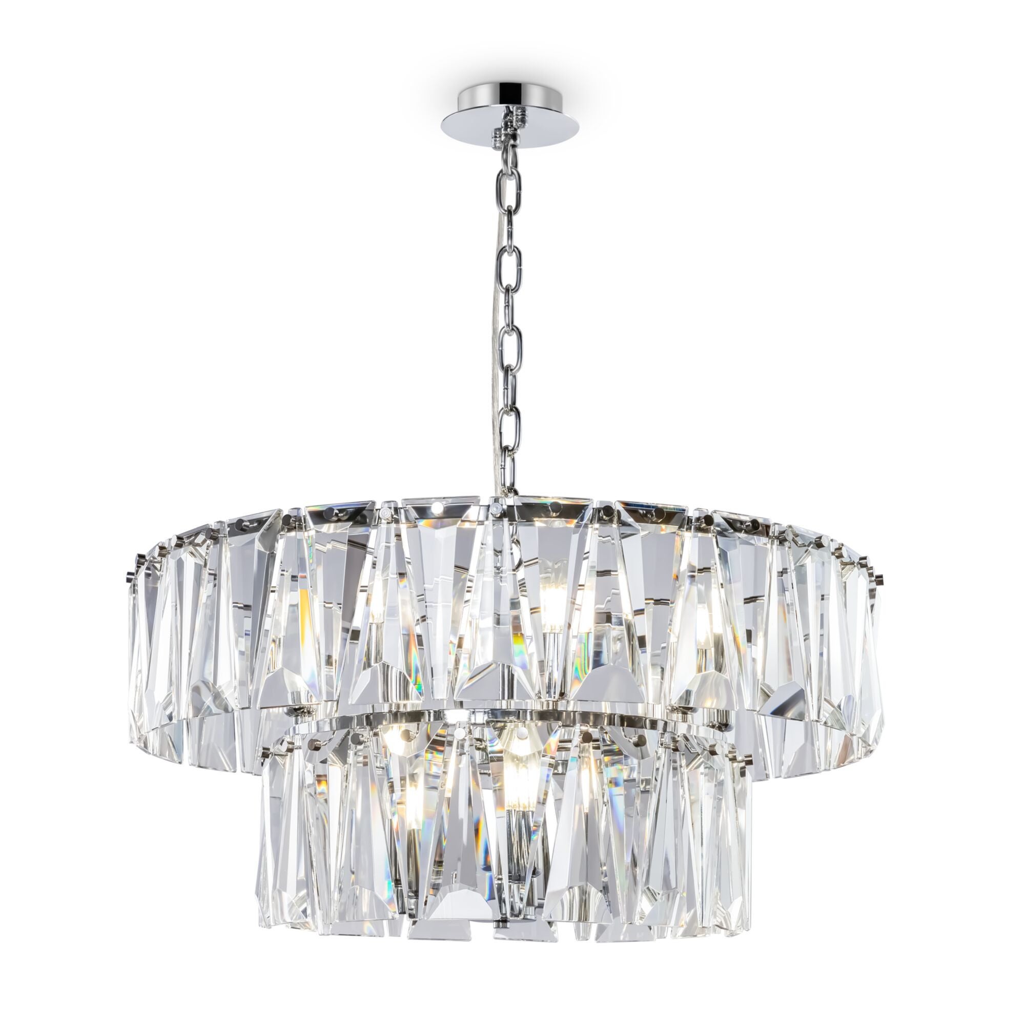 Lampa wisząca kryształowa chrom Puntes Maytoni MOD043PL-12CH