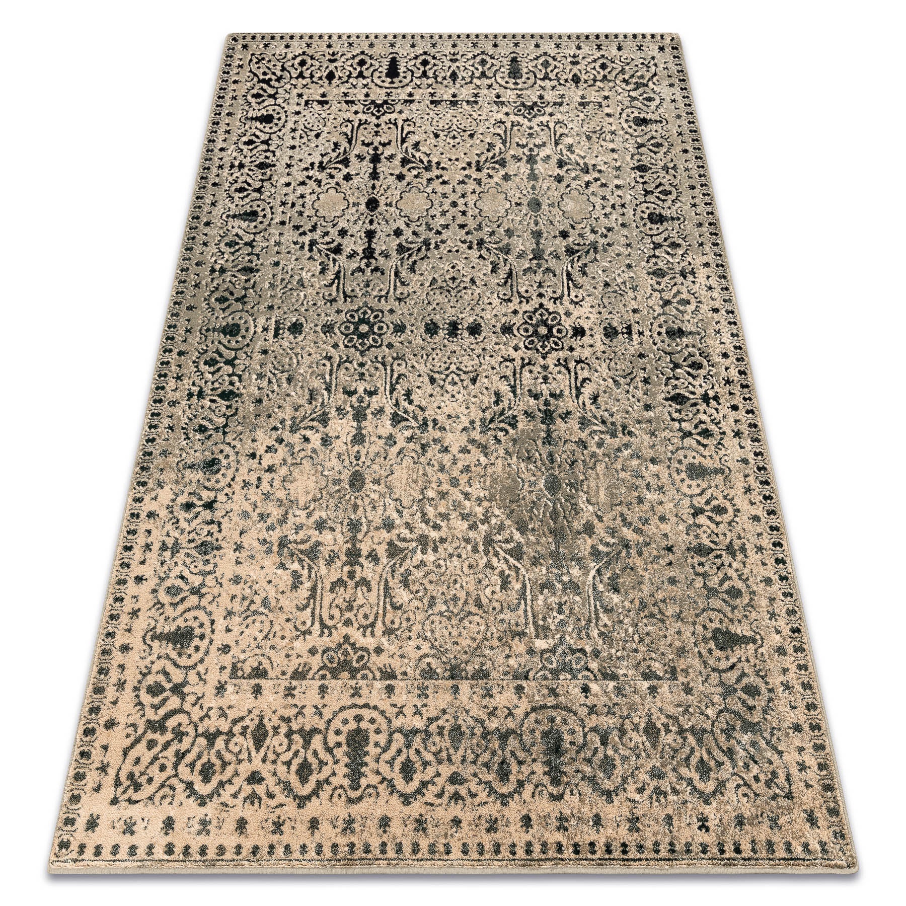 Dywan wełniany OMEGA PERONA orientalny iron zielony 170x235 cm
