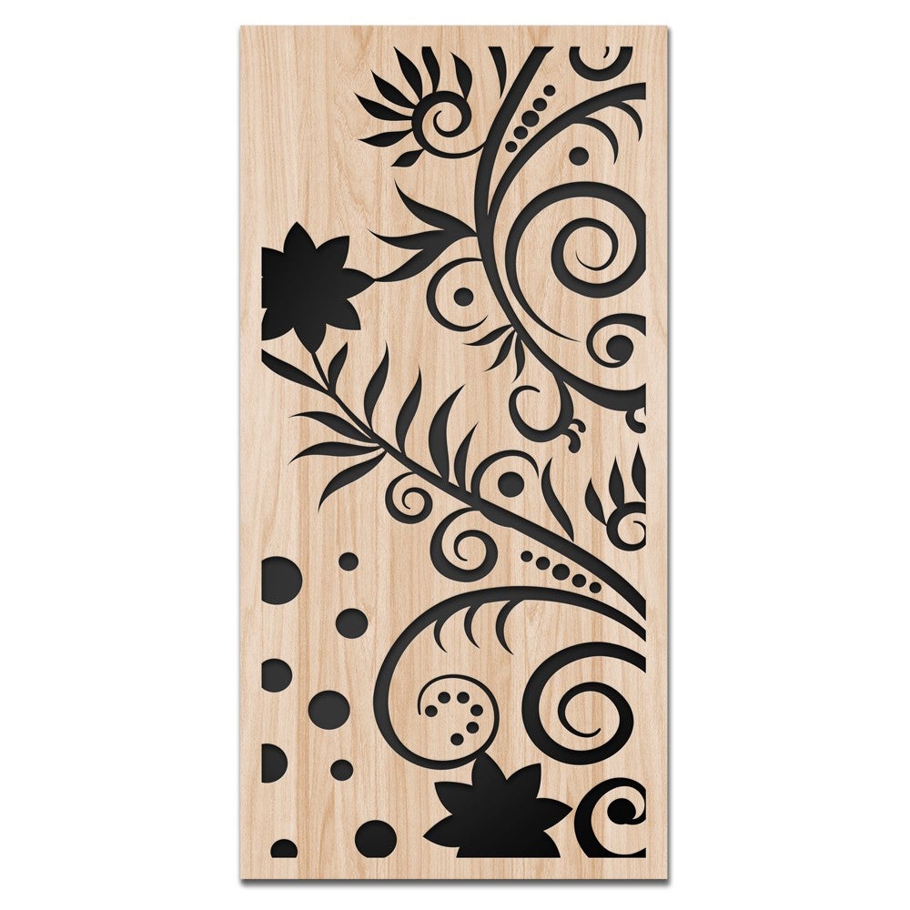 PLANT - Obraz meblowy z drewna kompozytowego i PVC cięty laserowo, 70x140 cm