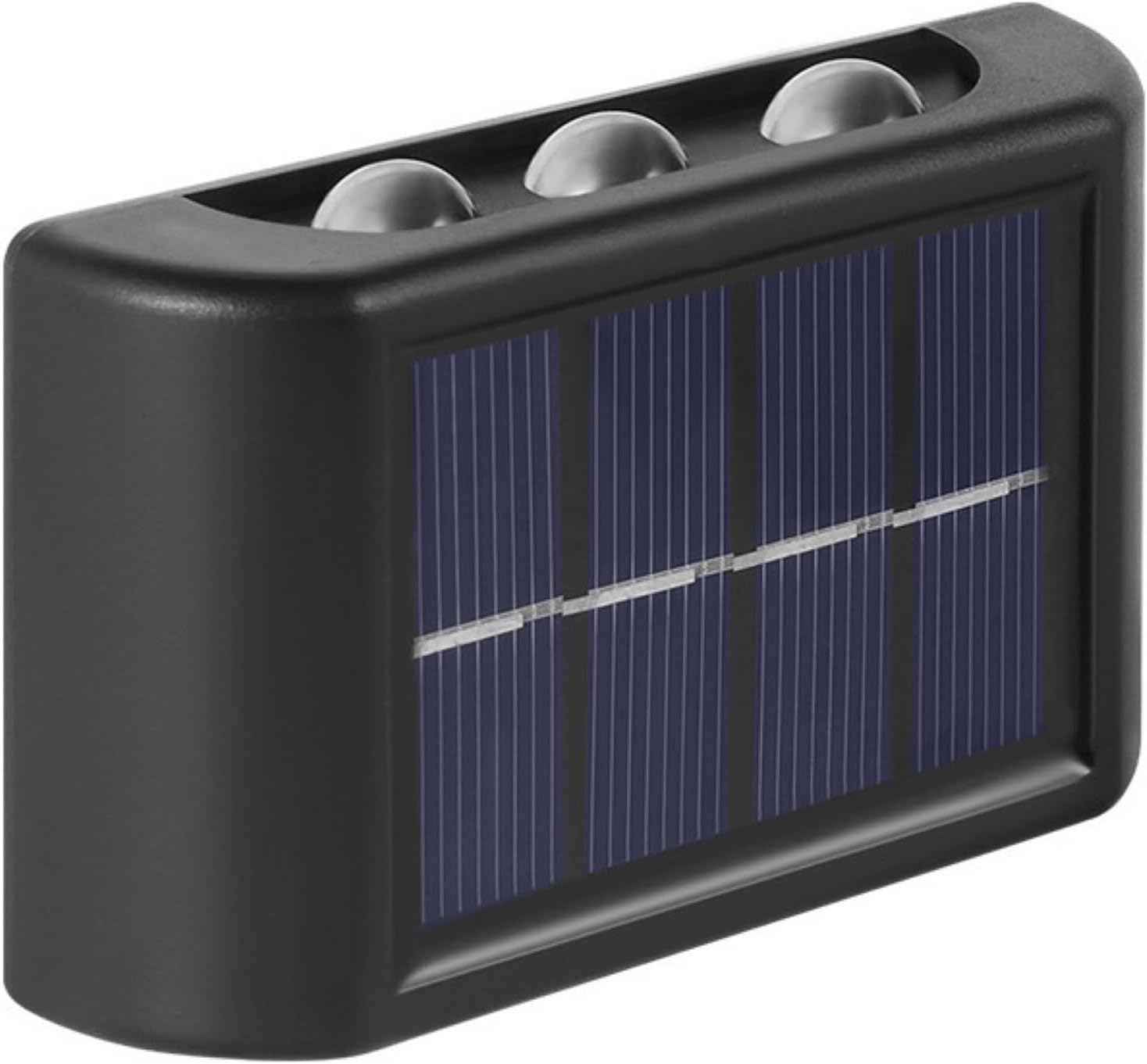 Lampa solarna na ogrodzenie, bezprzewodowa lampa solarna LED, odpowiednia do ogrodzeń, podwórek, ogrodów i ścieżek (6 diod LED, białe światło)