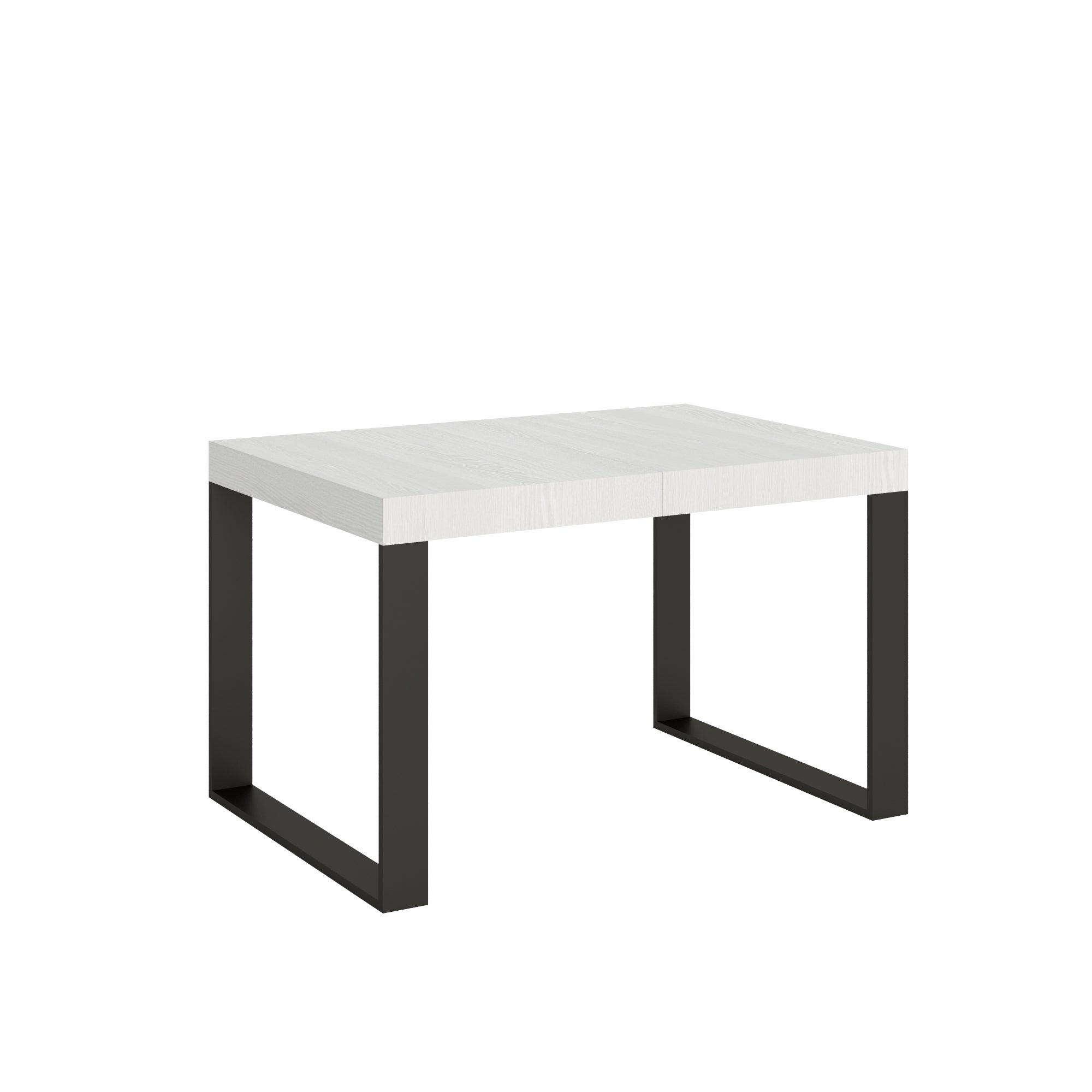Stół rozkładany 120/380x90 cm, nogi Tecno biały jesion antracyt