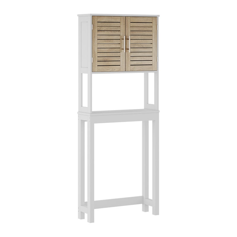 Vicco Szafka toaletowa Looma, Biały/dąb, 70 x 180 cm z 2 zamkniętymi przedziałami