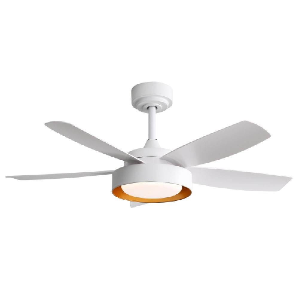 42-calowy wentylator sufitowy LED, 22 W, pilot zdalnego sterowania, odwracalny silnik prądu stałego, biały – idealny do sypialni i salonów