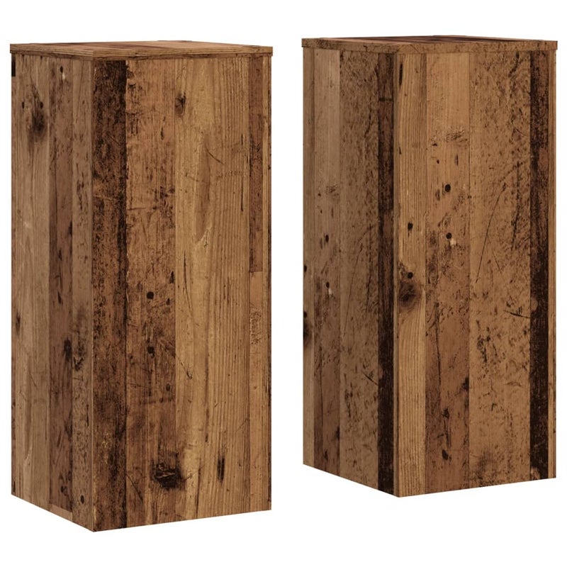 2x Podstawka pod Doniczki Stare Drewno 30x30x70 cm do Salonu