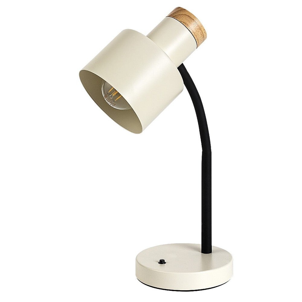 Lampa biurkowa drewniany akcent Pastro 1xE27x20W metal czarna wym:36x14x21cm IP20 Rabalux