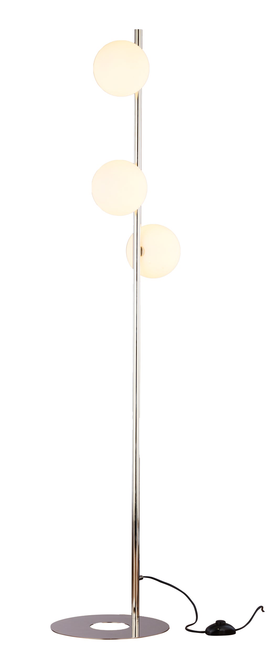 Lampa stojąca nowoczesna FEME nikiel-biała 3xG9x15W szkło wym:151x30x44cm IP20 Jupiter