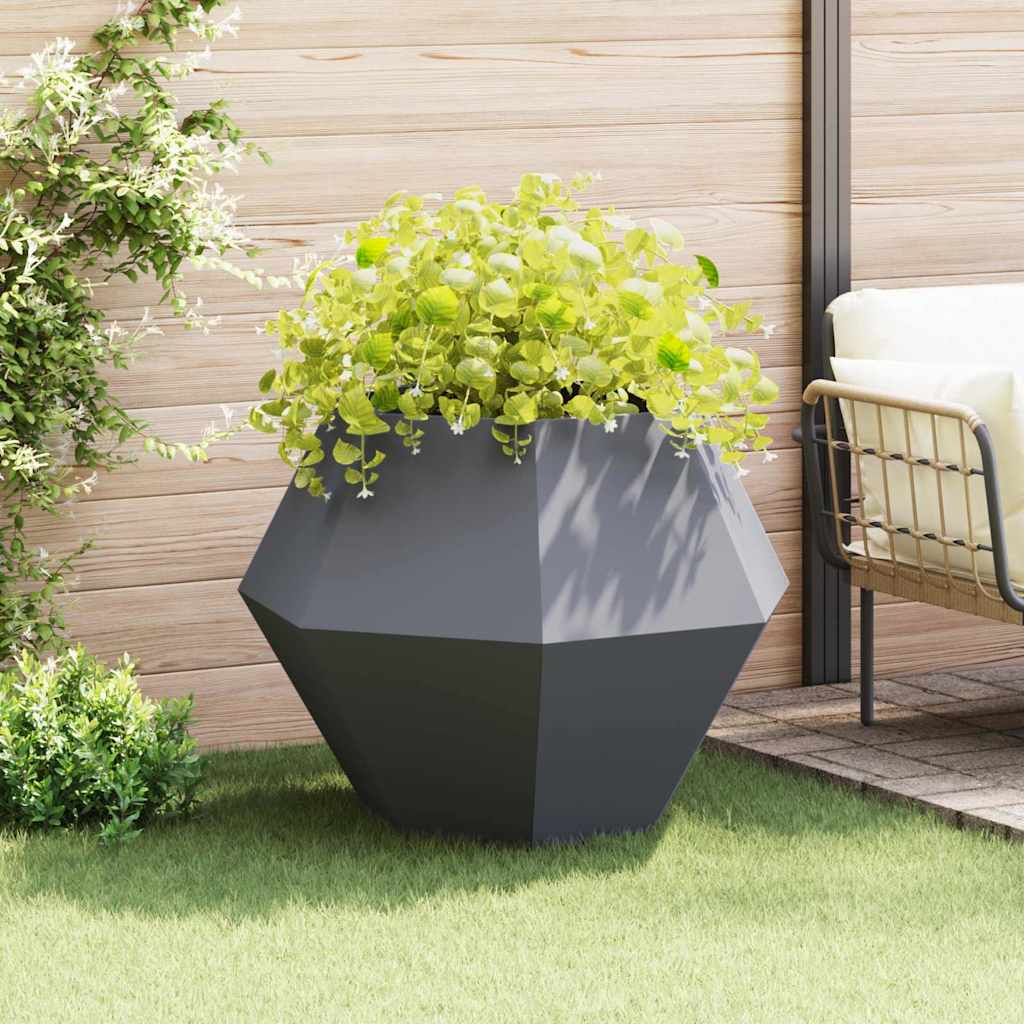 Donica Antracyt 100 x 100 x 80 cm Stal vidaXL