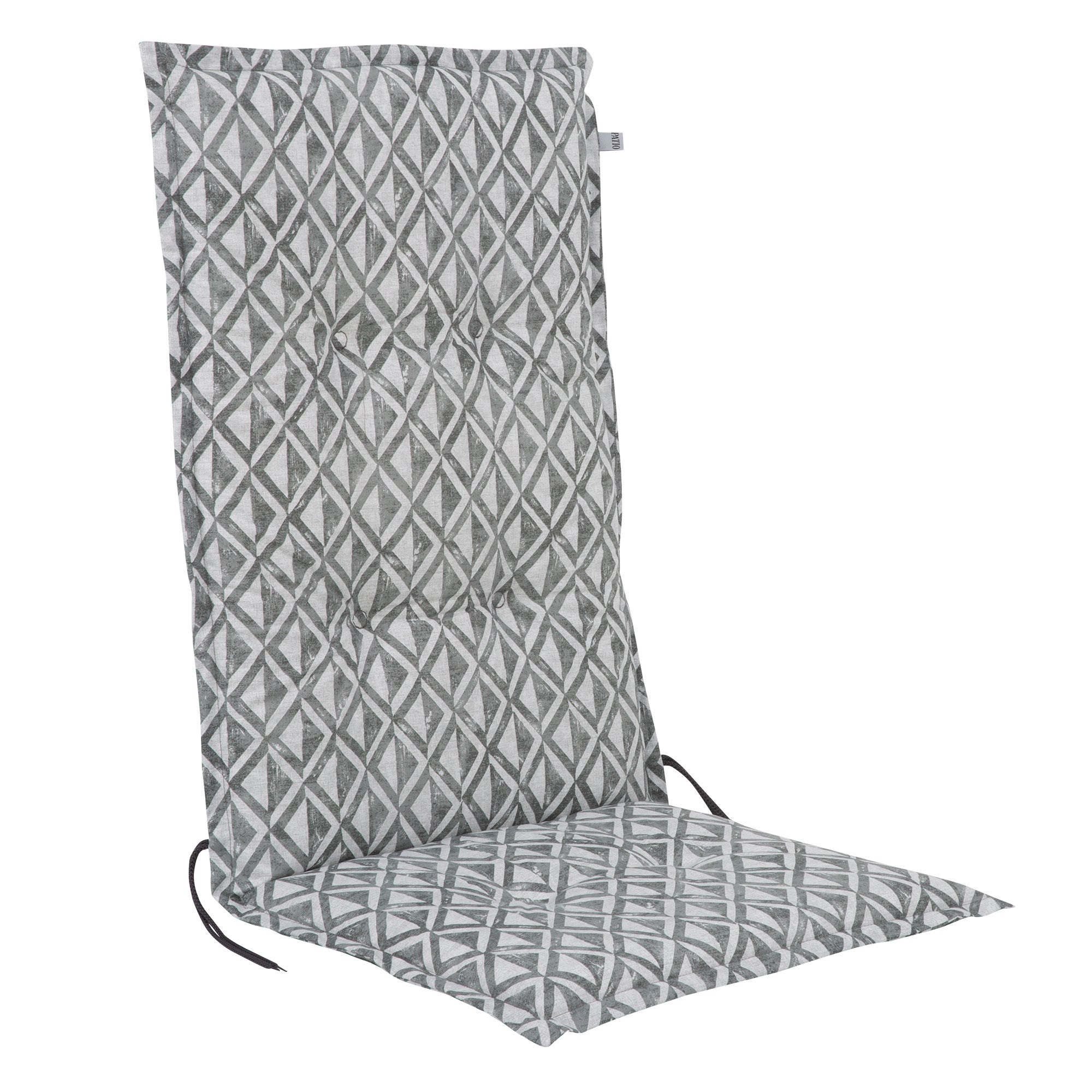 Poduszka na fotel ogrodowy 117 x 50 cm Malezja Hoch geometryczny jasnoszary PATIO