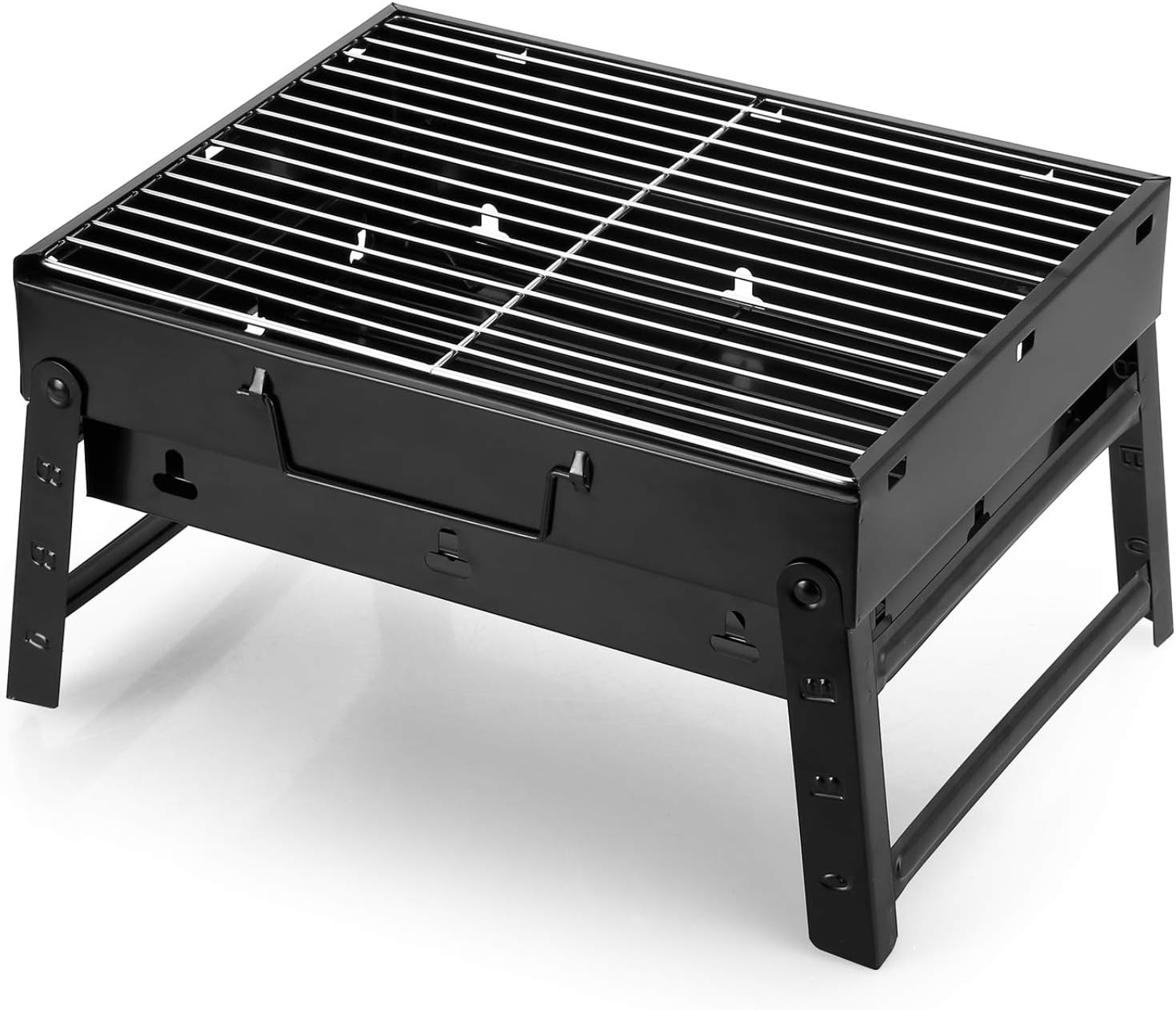 380x270x200 mm, grill węglowy, przenośny składany grill ze stali na pikniki, podróże, ogród, kemping