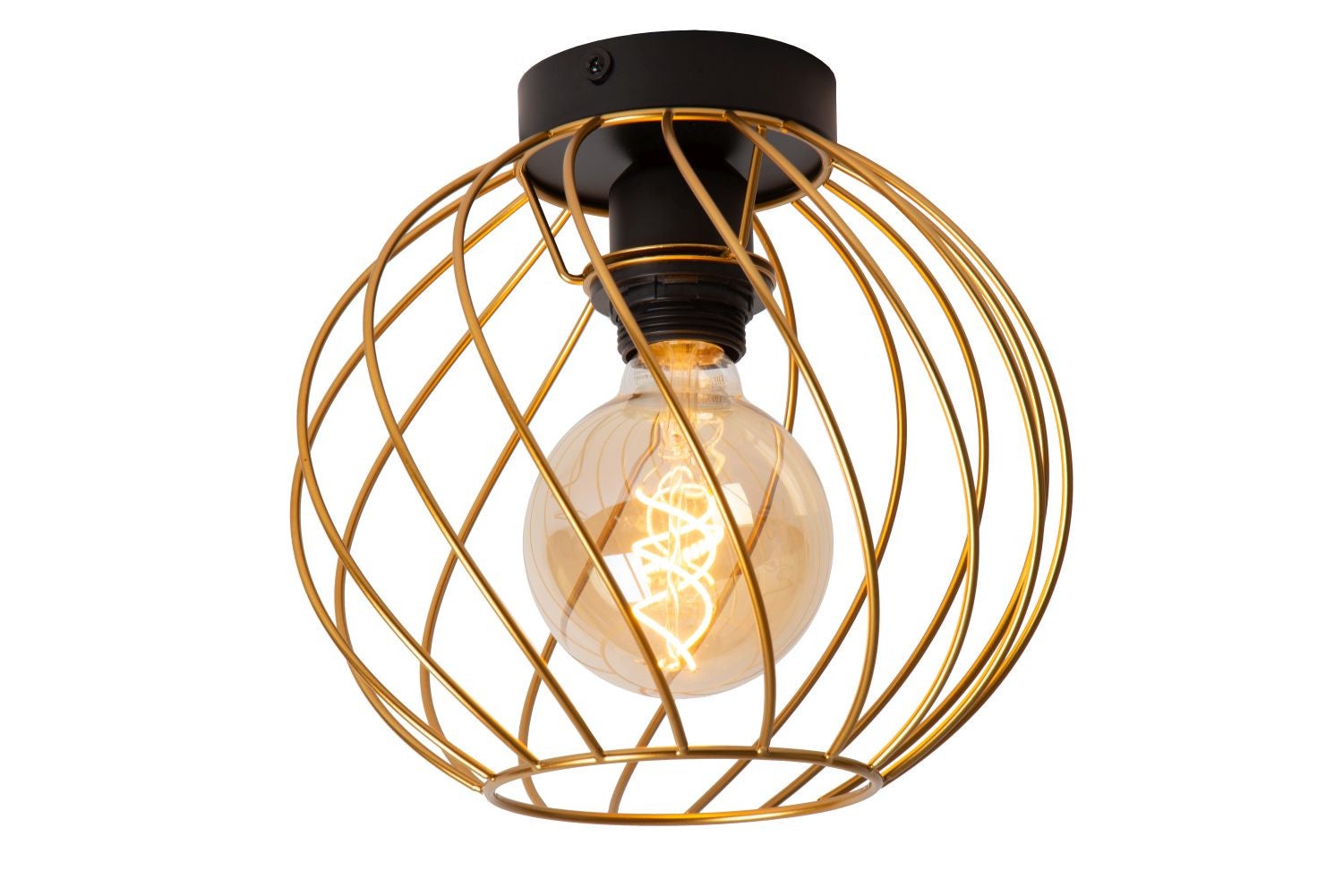 Lampa sufitowa DANZA złoto-odcienie złota-czarna 1xE27x40W metal wym:22,5x25x25cm IP20 Lucide