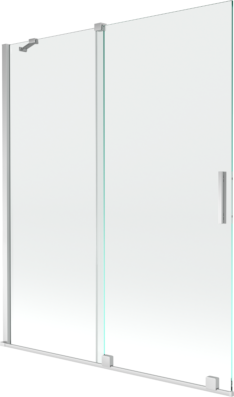 Mexen Velar parawan nawannowy 2-skrzydłowy rozsuwany 140 x 150 cm, transparent, chrom - 896-140-000-01-01